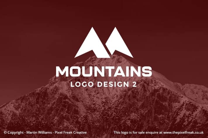  Mountains  M Logo  2  For Sale Logo  Design Graphic 